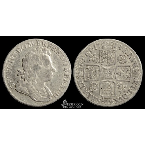 359 - George I Shilling. Silver, 5.88 grams. 25.67 mm. Obv: first laureate and draped bust right, +GEORGIV... 