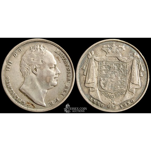 374 - William IV Halfcrown, 1834. Silver, 14.04 grams. 32.14 mm. Obv: bare head right, +GULIELMUS IIII D G... 