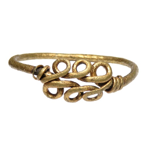 28 - Roman bronze finger ring. Circa 2nd-4th century AD. Copper-alloy, 23mm diameter x 7mm, 1.2g. Ring si... 
