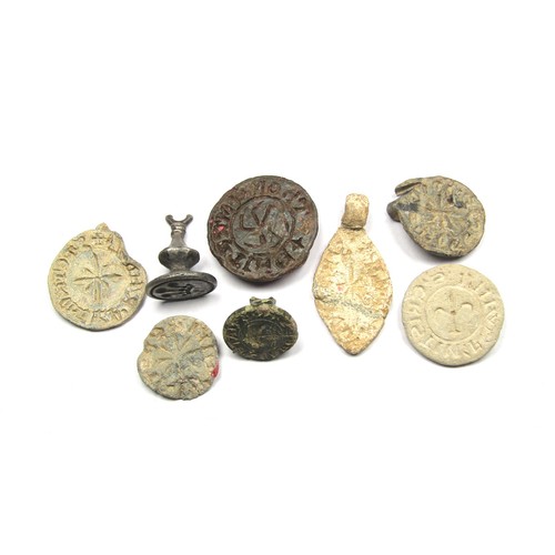 79 - Medieval and later seals. Circa 13th -17th century AD. 13.52 - 41.06 mm. A selection of lead, bronze... 