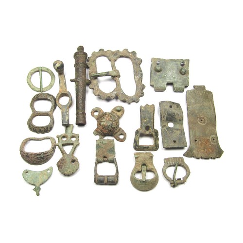 92 - Metal detector finds. Circa 12th-18th century AD. A good selection of artefacts from various periods... 