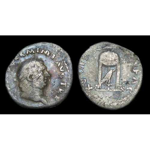 156 - Vitellius denarius. Silver, 19mm, 2.80g. Obv: laureate head right, +A VITELLIVS GERM IMP AVG TR P. R... 