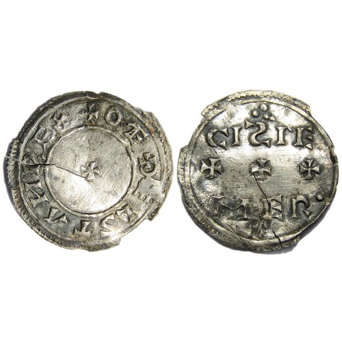 192 - Aethelstan penny. Silver, 1.44g, 22.53 mm. Obv: Small cross pattée within inner circle,+ÆÐELSTAN REX... 