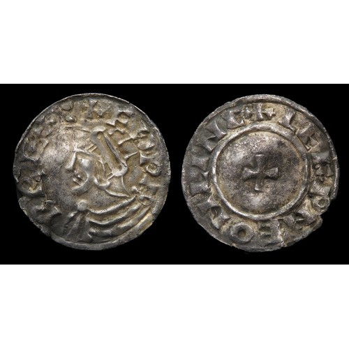 197 - Edward the Confessor radiate/small cross type penny c.1044-46. Silver, 18mm, 0.94g. Obv: radiate and... 