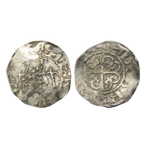 202 - Stephen penny, Ipswich. (1135-45). Silver, 1.05g. 18.78 mm. Obv: crowned bust facing right holding s... 