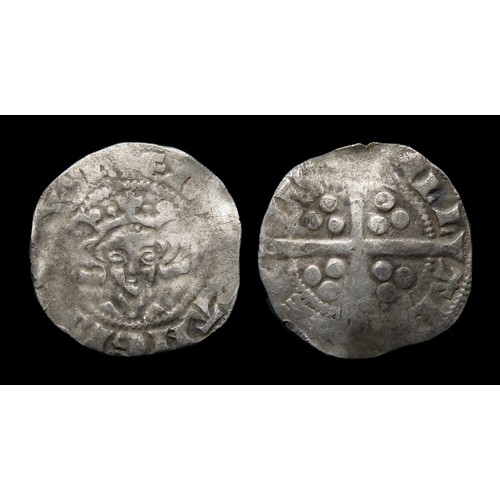 230 - Edward I penny, Berwick. Silver, 18mm, 1.37g. Obv: crowned facing bust, +EDWA R ANGL DnS hYB. Rev: l... 