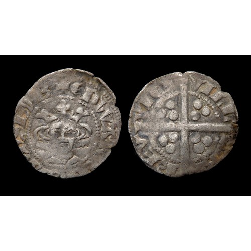 231 - Edward I penny, Berwick. Silver, 19mm, 1.23g. Obv: crowned facing bust, +EDWA R ANGL DnS hYB. Rev: l... 