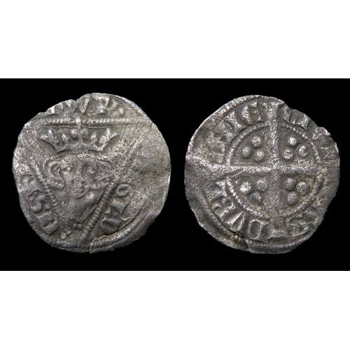 232 - Edward I Irish penny, Dublin. Silver, 19mm, 1.15g. Obv: crowned facing bust, two pellets below colla... 