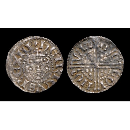 218 - Henry III long cross penny, class 3b. Silver, 18mm, 1.35g. Obv: crowned facing bust holding sceptre,... 