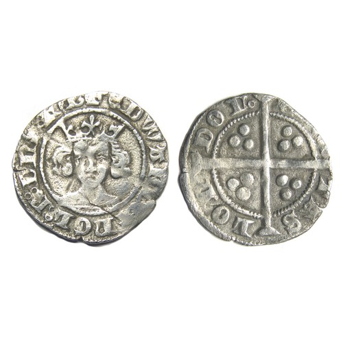 247 - Edward III penny, Treaty period, 1361-69. Silver, 0.92g, 18.39 mm. Obv: crowned facing bust, +EDWARD... 