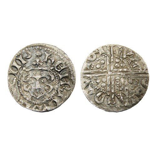 222 - Henry III penny, class 3d1. Silver, 1.32g. 17.91 mm. Obv: crowned facing bust, +HENRICVS REX. Rev: l... 