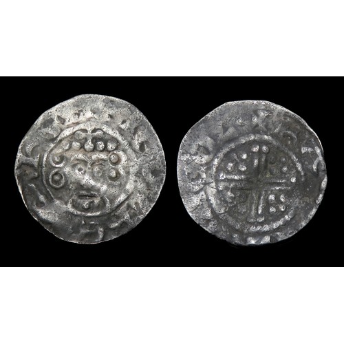 212 - John Short cross penny. Silver, 17mm, 1.04g. Obv: crowned facing bust holding sceptre, +HENRICVS REX... 