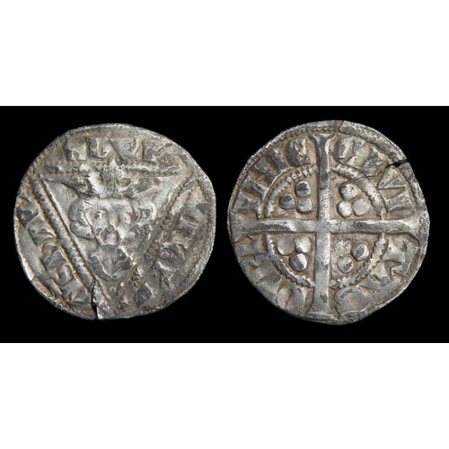 235 - Edward I penny, Dublin. Silver, 19mm, 1.33g. Late Issue, 1297-1302. Obverse: Crowned facing bust wit... 