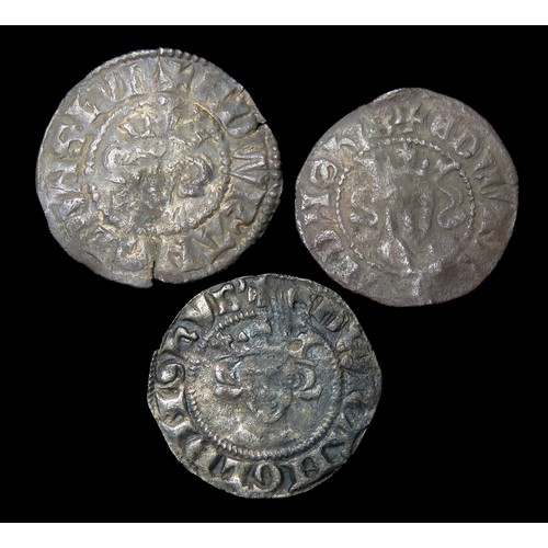 239 - Three Edward I pennies. Class 3d York, 8a London & 10cf1 London. Recorded on the PAS database as... 