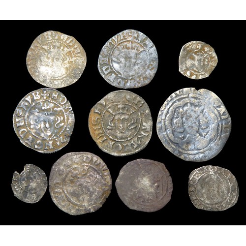 282 - Medieval hammered silver coin group. Largest 21mm.