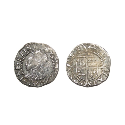 313 - Elizabeth I Penny, second issue (1560-1). Silver, 0.50g. 13.98 mm. Obv: crowned left facing bust, +E... 