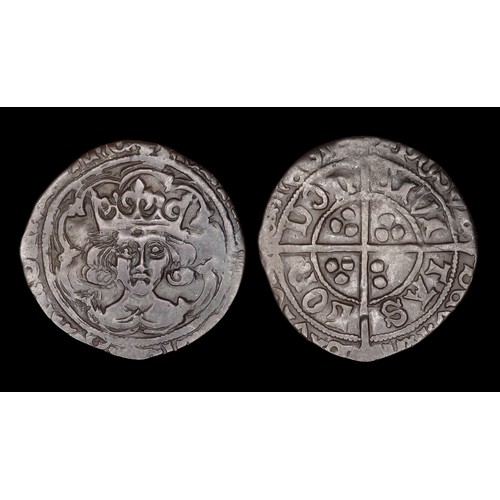 288 - Henry VII groat, facing bust issue. Silver, 24mm, 2.18g. Obv: crowned facing bust, +HENRIC DEI GRA R... 