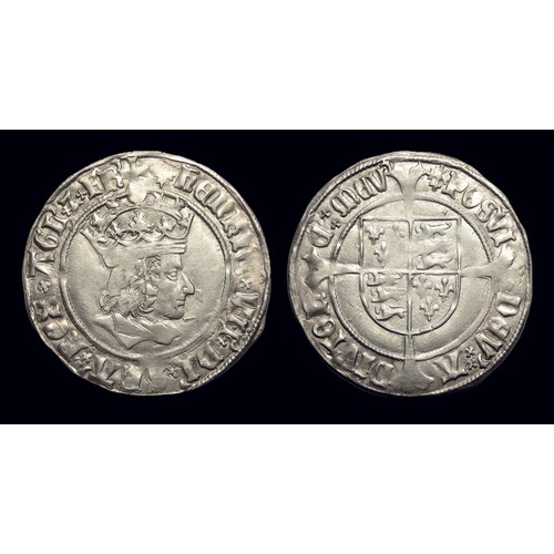 291 - Henry VII groat, profile issue. Silver, 27mm, 3.05g. Obv: crowned bust right, +HENRIC DI GRA REX AGL... 