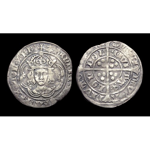 292 - Henry VII groat. Silver, 27mm, 3.15g. Obv: crowned facing bust, +HENRIC DI GRA REX ANGL Z FR. Rev: l... 