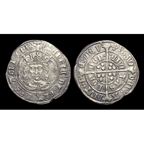 293 - Henry VII groat. Type IVb. Silver, 27mm, 3.17g. Obv: crowned facing bust, +HENRIC DI GRA REX ANGL Z ... 