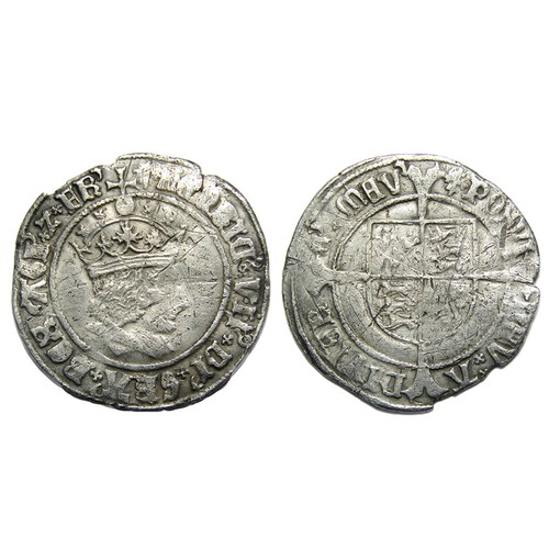 296 - Henry VII groat. Silver, 2.76g, 26.66 mm. Obv: crowned right bust, +HENRIC VII DI GRA REX AGL Z FR. ... 