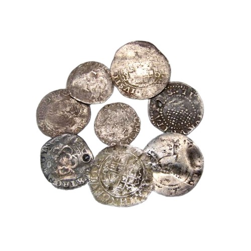 333 - Stuart Period Coins. (8) Hammered silver coins from the reigns of Charles I, (2) halfgroats, (4) pen... 