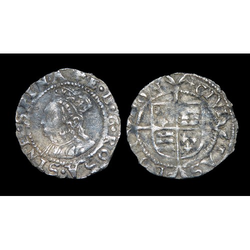 327 - Elizabeth I penny, second issue (1560-1). Silver, 14mm, 0.51g. Obv: crowned left facing bust, +E D G... 