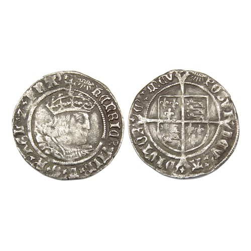 309 - Henry VIII groat. Silver, .The mint mark sunburst was seemingly only used for a short time in the ye... 