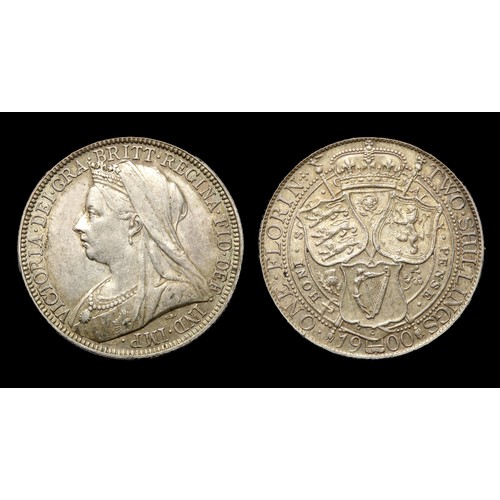 371 - Victoria Florin. Obv: veiled bust left, +VICTORIA DEI GRA BRITT REGINA FIDD DEF IND IMP. Rev: Crown ... 