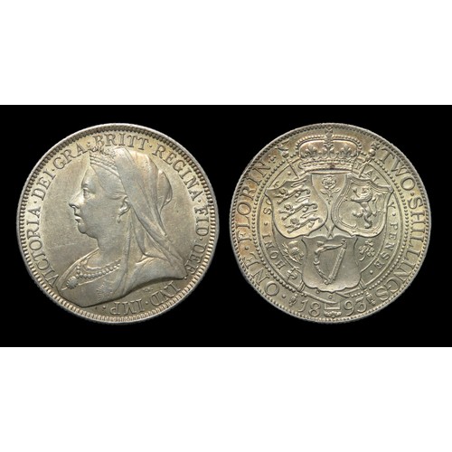 373 - Victoria 1893 florin. Obv: veiled bust left, +VICTORIA DEI GRA BRITT REGINA FIDD DEF IND IMP. Rev: C... 