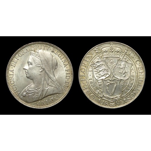 375 - Victoria florin. Obv: veiled bust left, +VICTORIA DEI GRA BRITT REGINA FIDD DEF IND IMP. Rev: Crown ... 