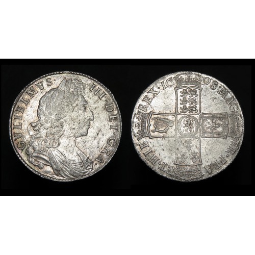 354 - William III Halfcrown, dated 1698. Silver, 14.81 grams. 32.60 mm. First laureate and draped bust rig... 