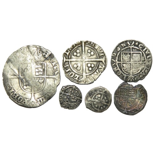 284A - Medieval and Tudor coin group. Hammered silver coins including a post-treaty penny of Edward III, tw... 