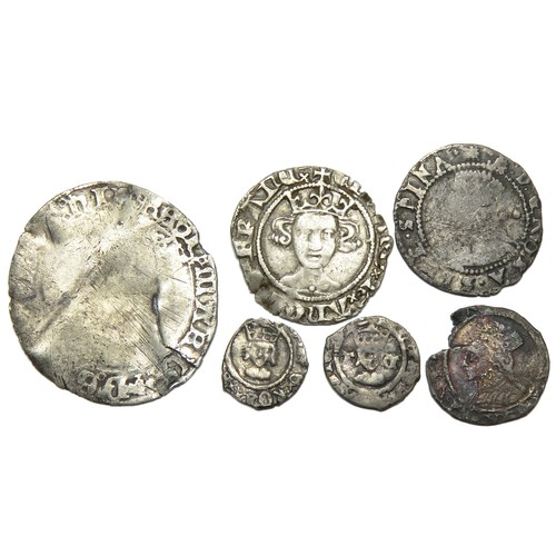 284A - Medieval and Tudor coin group. Hammered silver coins including a post-treaty penny of Edward III, tw... 