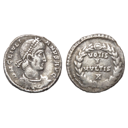 232 - Julian II Siliqua. Silver, 2.35g. 17.57 mm. Diademed, draped and cuirassed bust right, D N CL IVLIAN... 