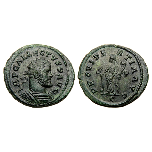 214 - Allectus Antoninianus. Colchester, AD 293-5. Billon, 23.98 mm 3.91g. Radiate, draped and cuirassed b... 