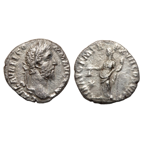 109 - Commodus Denarius. Rome, AD 186. Silver, 2.02g. 17.05 mm. Laureate bust right, L AEL AVREL COMM AVG ... 