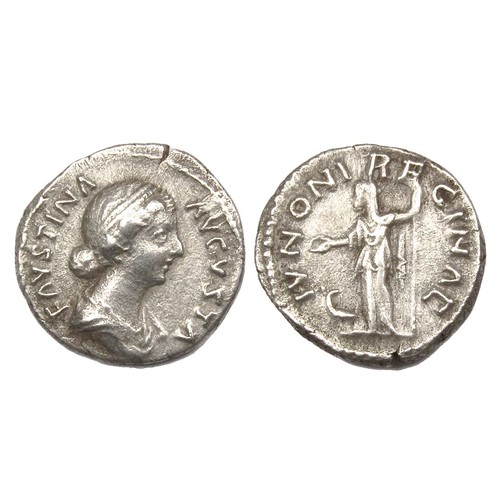 101 - Faustina Junior Denarius. Rome, AD 161-75. Silver, 3.14g. Draped bust right, FAVSTINA AVGVSTVS. R. I... 