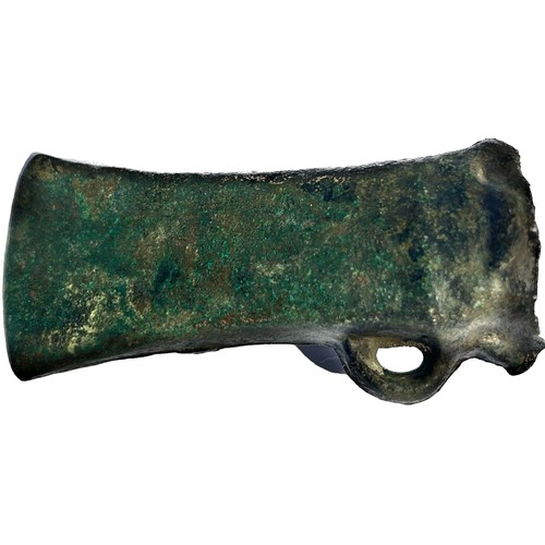 4 - Bronze Age Looped & Socketed Axe. Circa 950-800 BC. Copper-alloy, 110.69g. 73 mm. A small size b... 