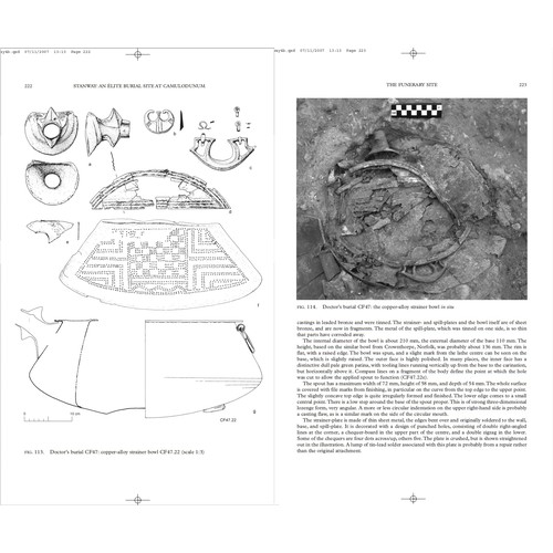 38 - Roman bronze bowl handle. A near identical handle was attached to the strainer bowl found in the 'Es... 