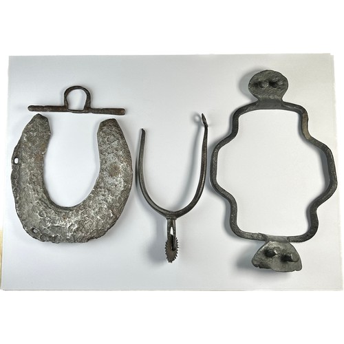 108 - Group of Iron Artefacts. Circa 12th-17th century AD. A mixed group of medieval and later pieces to i... 