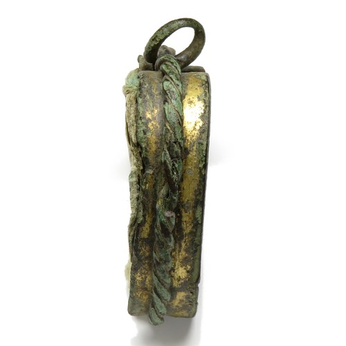 71 - Medieval Reliquary Pendant. Circa, 15th-16th century AD. Copper-alloy, 41mm x 34mm. 13.9g. A heart-s... 