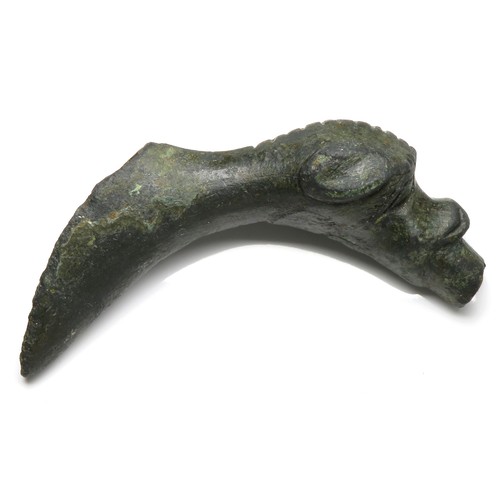 115 - Zoomorphic Laver Spout. Circa 15th century AD. Copper-alloy, 78mm x 40mm x 26mm, 56.2g. The head of ... 