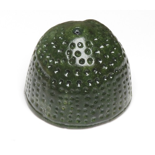 119 - Medieval beehive thimble with pierced top, 13th - 15th century. 16mm diameter x 13mm, 2.64g.