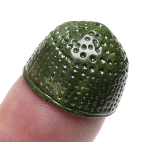 119 - Medieval beehive thimble with pierced top, 13th - 15th century. 16mm diameter x 13mm, 2.64g.