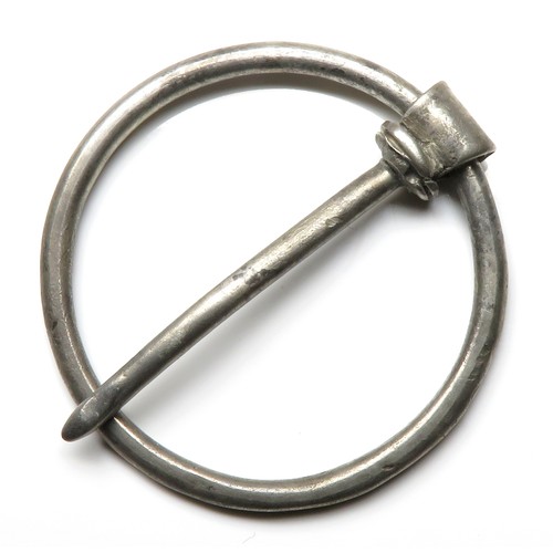 126 - Medieval silver annular brooch. 35mm diameter, 5.7g. Found in September 1990.