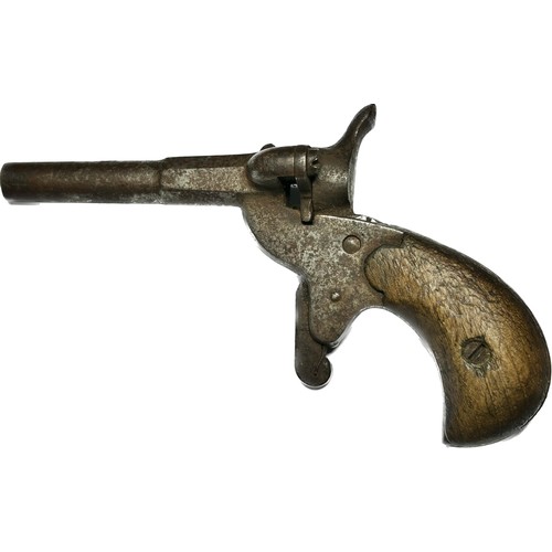 142 - Antique Parlor Pistol. Circa 19th century. Length 116 mm. A single shot small pistol, possibly Germa... 