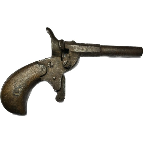 142 - Antique Parlor Pistol. Circa 19th century. Length 116 mm. A single shot small pistol, possibly Germa... 