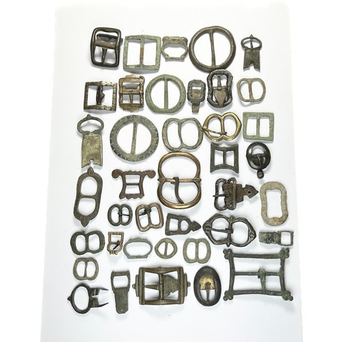 136 - Large Collection of Medieval and Post Medieval Buckles. Circa 14th -18th century AD. Copper-alloy, 1... 