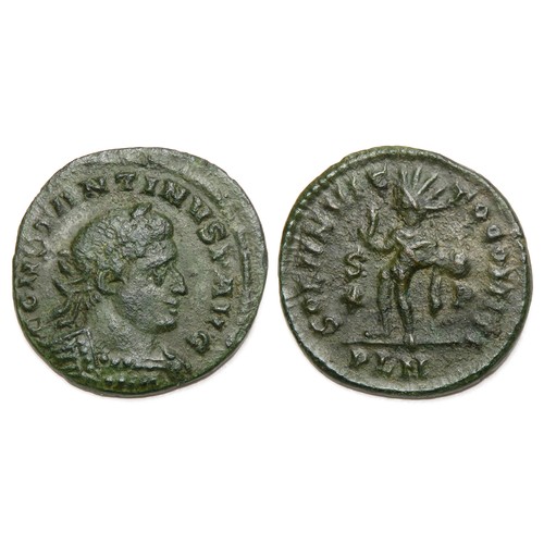 233 - Constantine Follis. Circa 306-337 A.D. London mint. Billon, 3.28g. 22 mm. IMP CONSTANTINVS P AVG, la... 